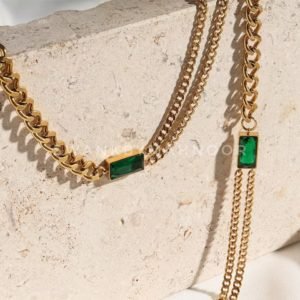 Luxe Emerald Gold Set