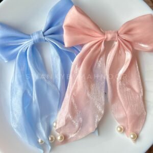 Blush Silk Bow Tail