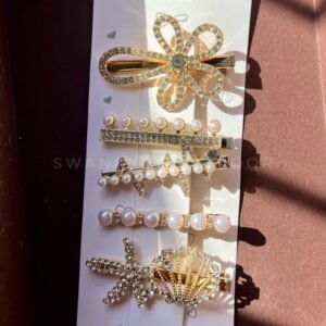 Golden Glow Hair Barrettes