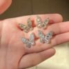 Butterfly Charm Studs - Image 2