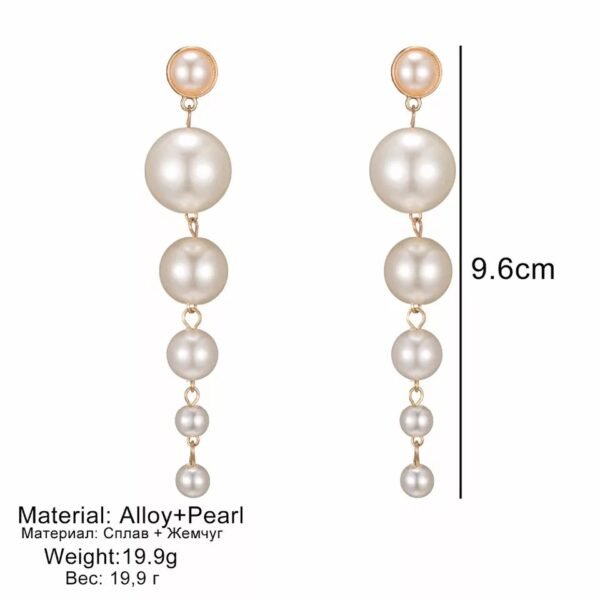 Pearl Drop Earrings - Image 2