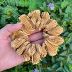 Gold Pleated Scrunchie
