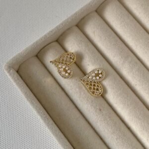 Heart Charm Studs