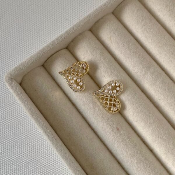 Heart Charm Studs