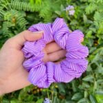 Lilac Pleated Scrunchie