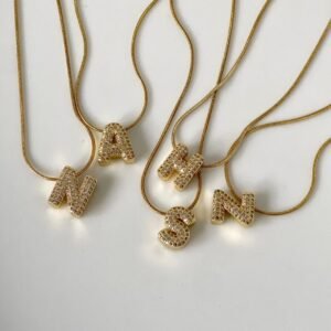 Paved Initial Pendant