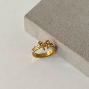 Glitzy Bow Ring
